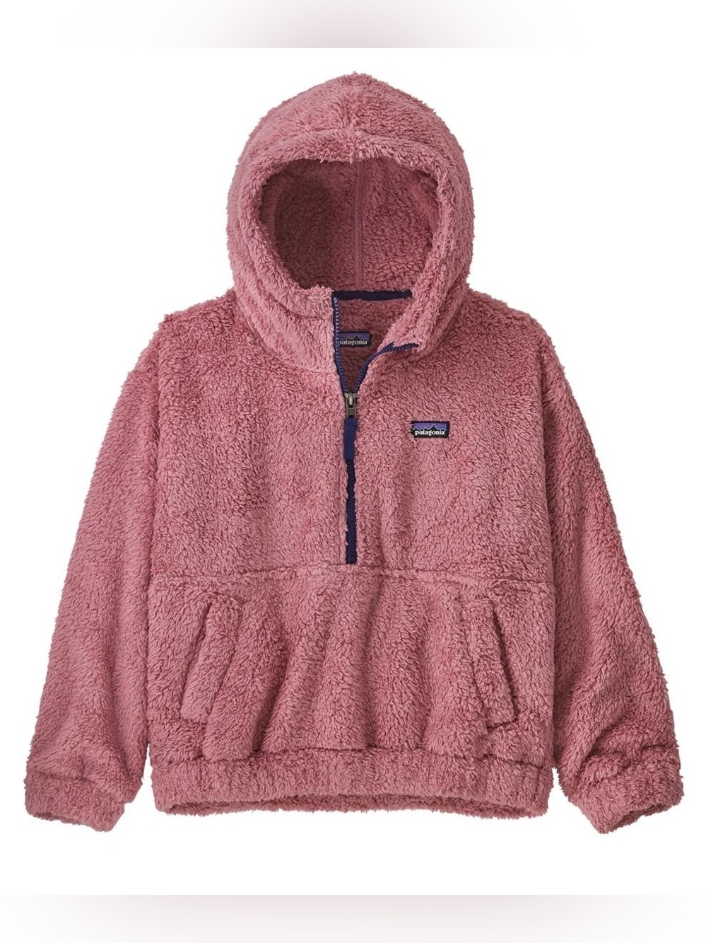 Patagonia - Girls’ Los Gatos Hoodie Sherpa Pullover Sweater - Pink - Size: Small